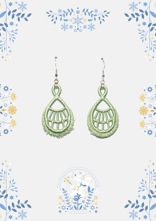 Fringe Earrings in Celery