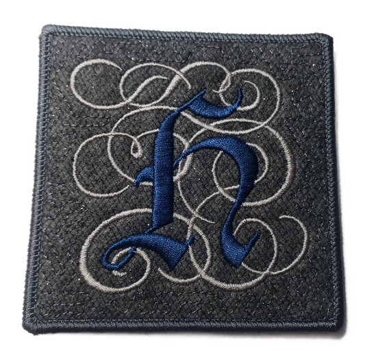 Ornate Personalized Embroidered Monogrammed Mug Rug on Felt